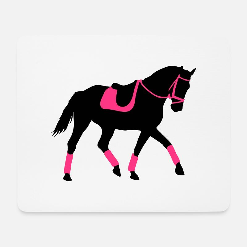 Dressurpferd Pferd - Mousepad (Querformat) - Weiß