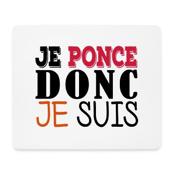 Je ponce donc je suis - Tapis de souris (format paysage) - blanc - Devant