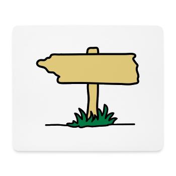 schild_3c - Mousepad (Querformat) - Weiß - Vorne