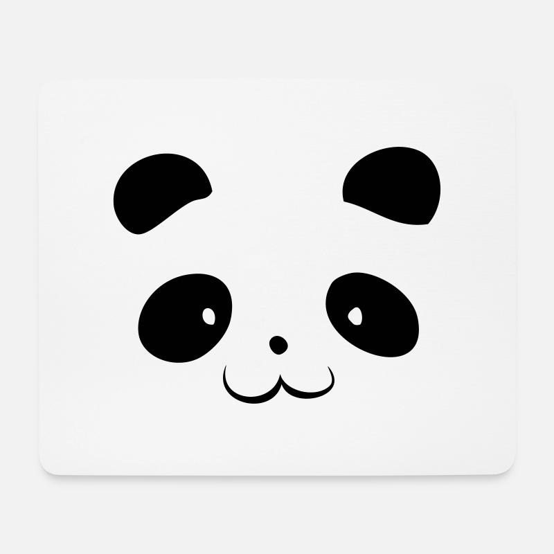Panda Head - Tapis de souris (format paysage) - blanc