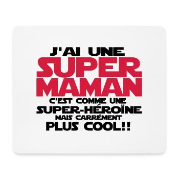 j'ai une super maman - Tapis de souris (format paysage) - blanc - Devant