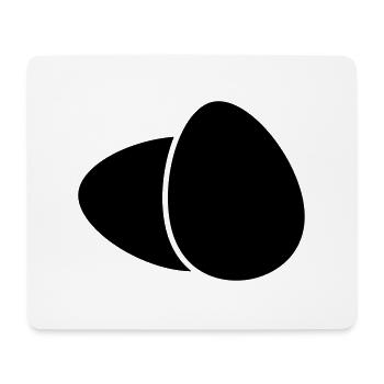 2 Eier - Mousepad (Querformat) - Weiß - Vorne