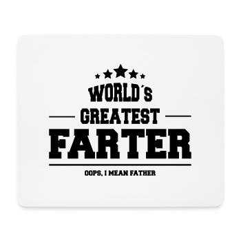 WORLD´s GREATEST FARTER Vater Papa Vatertag - Mousepad (Querformat) - Weiß - Vorne