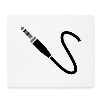 Klinkekabel - Mousepad (Querformat) - Weiß - Vorne