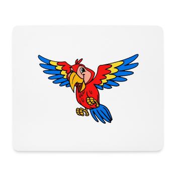 Herziger Papagei - Mousepad (Querformat) - Weiß - Vorne