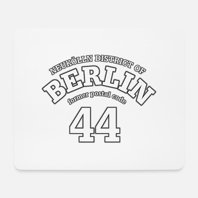 Neukölln Berlin 44 weisser Druck - Mousepad (Querformat) - Weiß