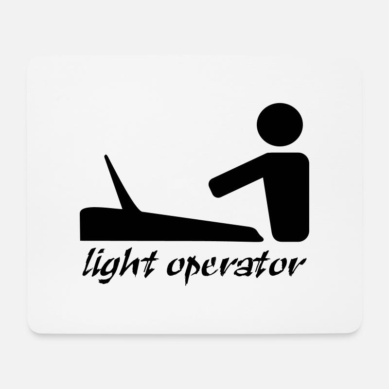 lightoperator_text - Mousepad (Querformat) - Weiß