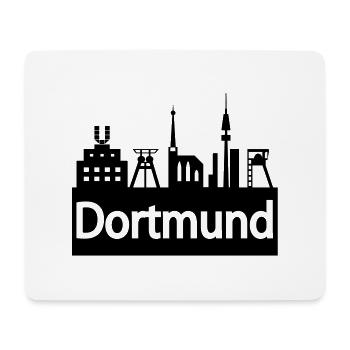 Dortmund Skyline - Tapis de souris (format paysage) - blanc - Devant