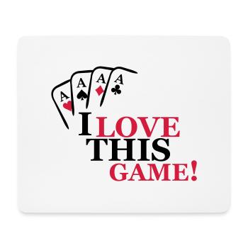 I love this game Cards - Mousepad (Querformat) - Weiß - Vorne