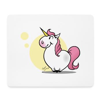 Einhorn - Mousepad (Querformat) - Weiß - Vorne