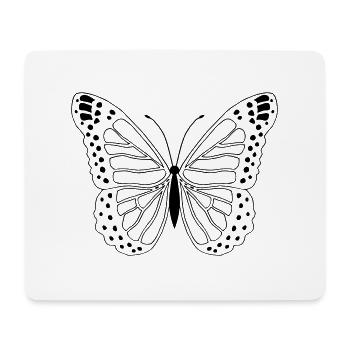 Schmetterling Butterfly Papillon - Mousepad (Querformat) - Weiß - Vorne