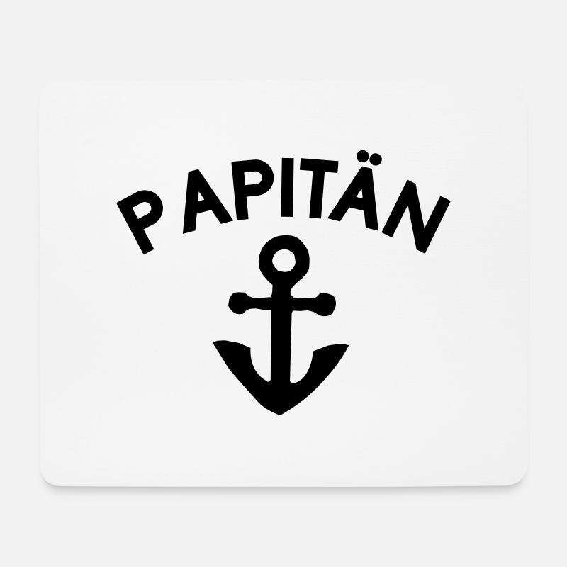 Papitän Kapitän Vatertag Papa Boot Segeln Schiff - Mousepad (Querformat) - Weiß