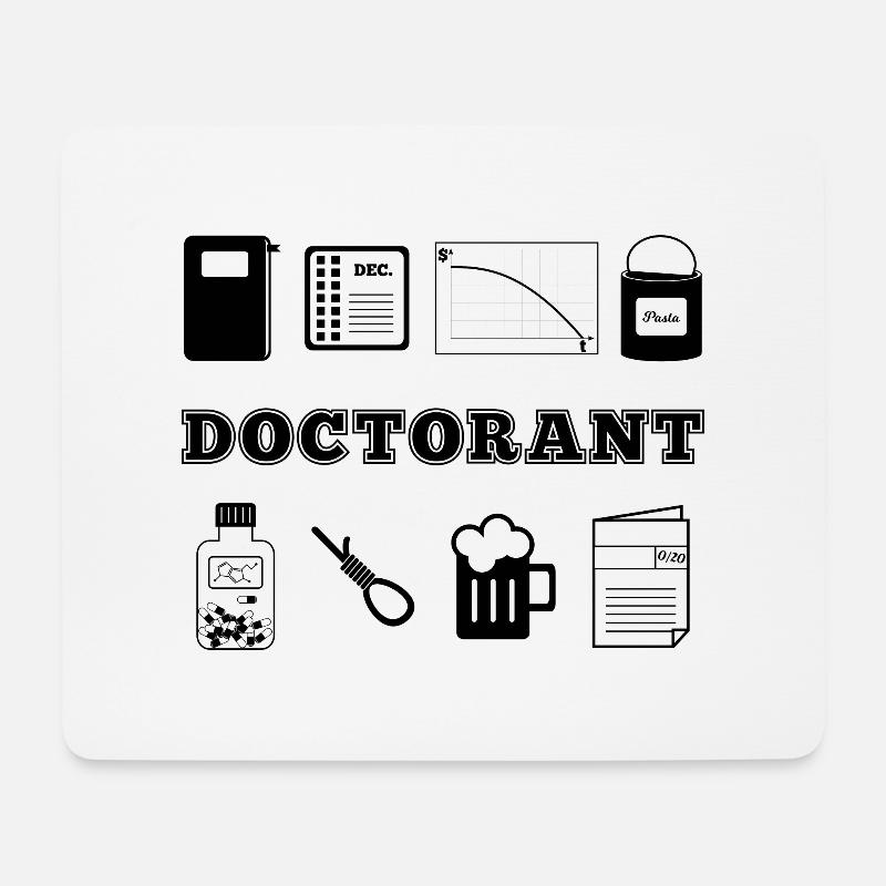 Definition Doktorand - Mousepad (Querformat) - Weiß