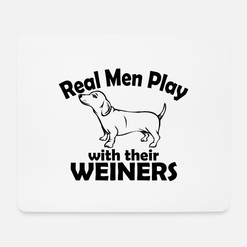06 real men play with their weiners copy - Mouse Pad (horizontal) - white