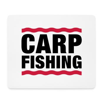carp fishing - Mousepad (Querformat) - Weiß - Vorne