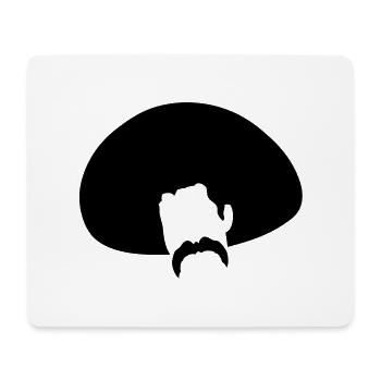 chapeau mexicain moustache mustache5 - Tapis de souris (format paysage) - blanc - Devant