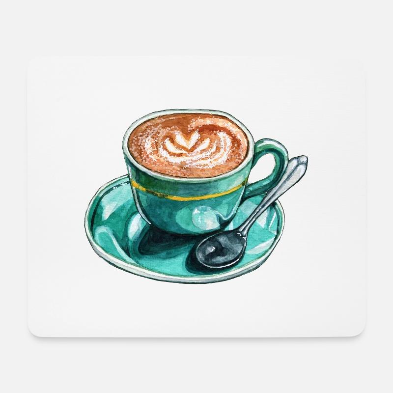 Latte Macchiato - Mousepad (Querformat) - Weiß