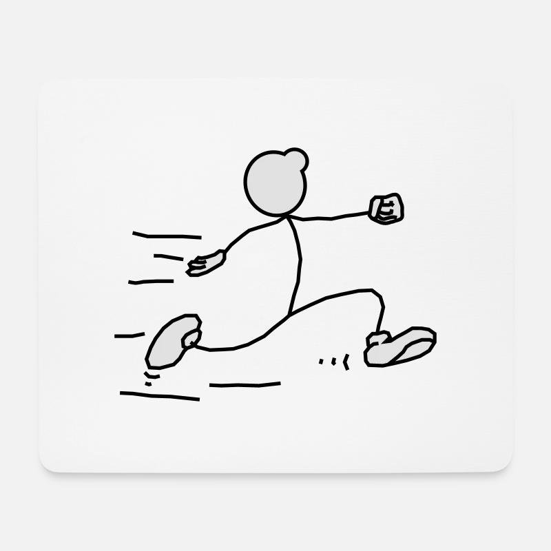 comic_laeufer - Mousepad (Querformat) - Weiß