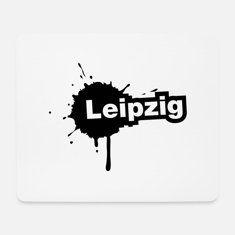 Leipzig Splatter - Mousepad (Querformat) - Weiß