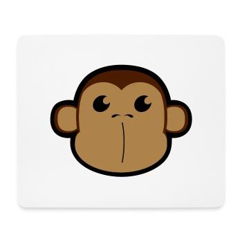 Face, Shimpanse, monkey, monkey head 3 c - Mouse Pad (horizontal) - white - Front