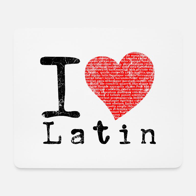 I love latin - Mousepad (Querformat) - Weiß