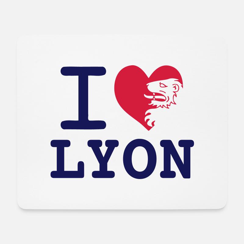 Ich liebe Lyon - Mousepad (Querformat) - Weiß