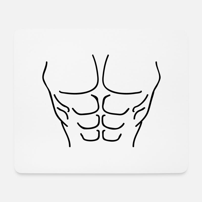 body__f1 - Tapis de souris (format paysage) - blanc