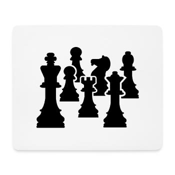 Schach - Mousepad (Querformat) - Weiß - Vorne