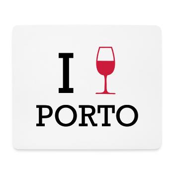 J'aime Porto - Tapis de souris (format paysage) - blanc - Devant