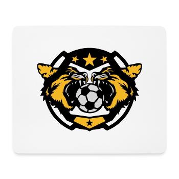 soccer foot cougar logo sport ballon - Tapis de souris (format paysage) - blanc - Devant