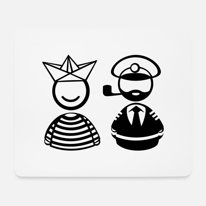 Seemänner - Mousepad (Querformat) - Weiß