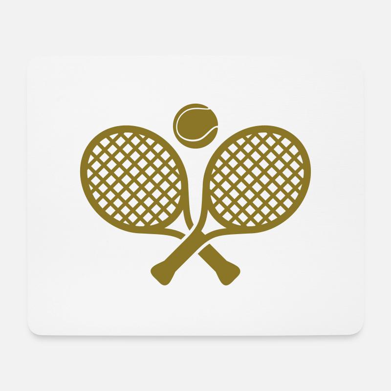 Cool Tennis Sport Design - Mousepad (Querformat) - Weiß