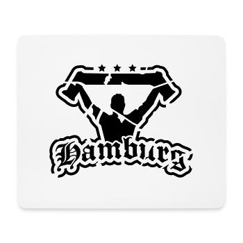 hamburg_fan_destroyed_tx1 - Mouse Pad (horizontal) - white - Front