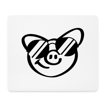 Cool Pig Face - Mousepad (Querformat) - Weiß - Vorne
