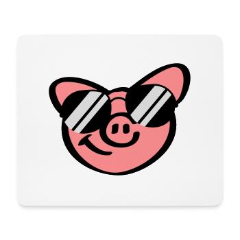 Cool Pig Face - Mousepad (Querformat) - Weiß - Vorne