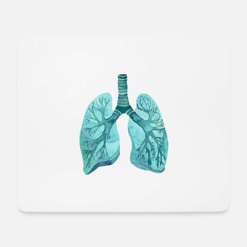 Lunge Mediziner - Mousepad (Querformat) - Weiß