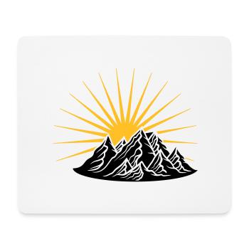 high mountain sun climber holiday vacation - Mouse Pad (horizontal) - white - Front
