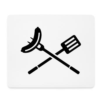 Grillen - Mousepad (Querformat) - Weiß - Vorne