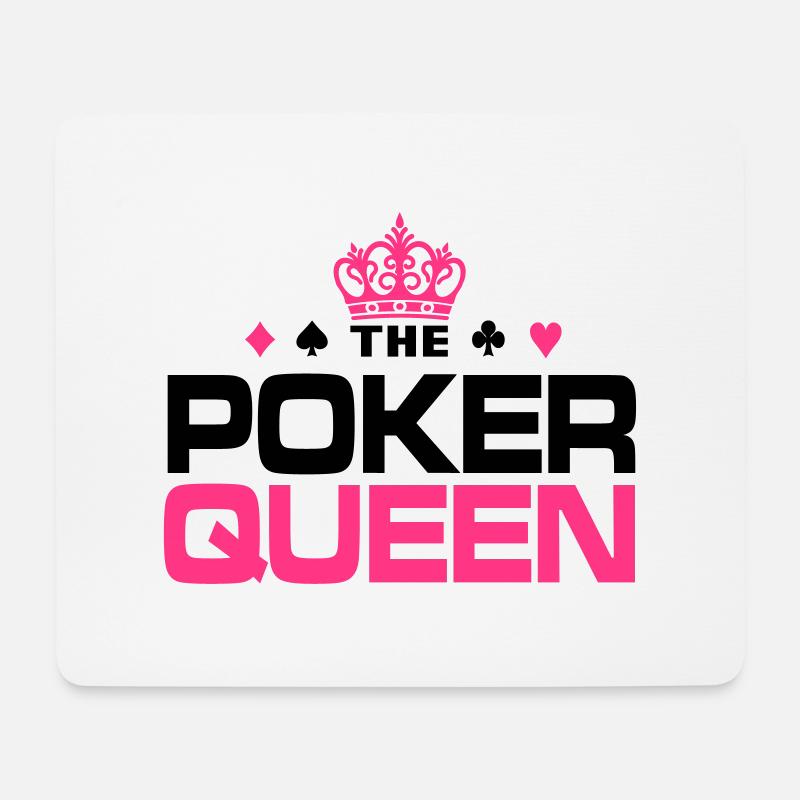 Poker Queen - Mousepad (Querformat) - Weiß