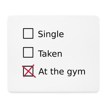 Single Taken At the gym - Tapis de souris (format paysage) - blanc - Devant