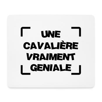 Equitation / Cheval / Cavalier / Cavalière / Sport - Tapis de souris (format paysage) - blanc - Devant