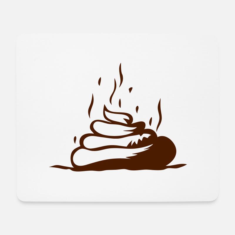 Scheiße Scheiße Mist Poo Form - Mousepad (Querformat) - Weiß