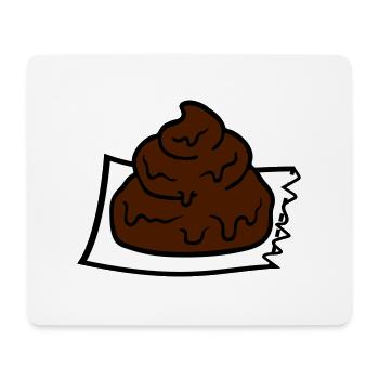 haeufchen comic haufen scheisse abgerissen stueck - Mousepad (Querformat) - Weiß - Vorne