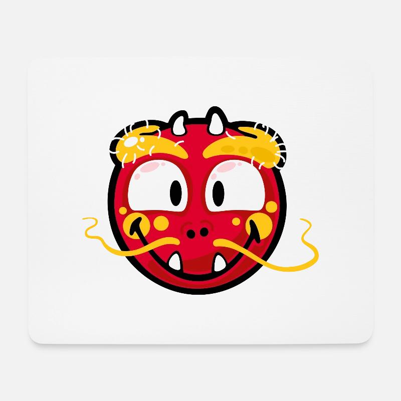 Smiley Dragon - Mouse Pad (horizontal) - white