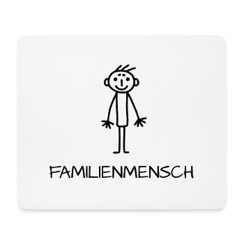 Strichmännchen Familienmensch - Mousepad (Querformat) - Weiß - Vorne