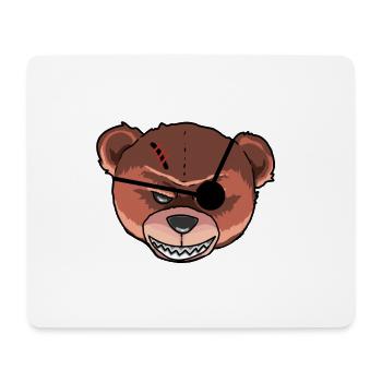 Horreur Teddy Monstre effrayant Zombie Ours Pirate - Tapis de souris (format paysage) - blanc - Devant