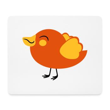 kleines nettes voegelchen spatz - Mousepad (Querformat) - Weiß - Vorne