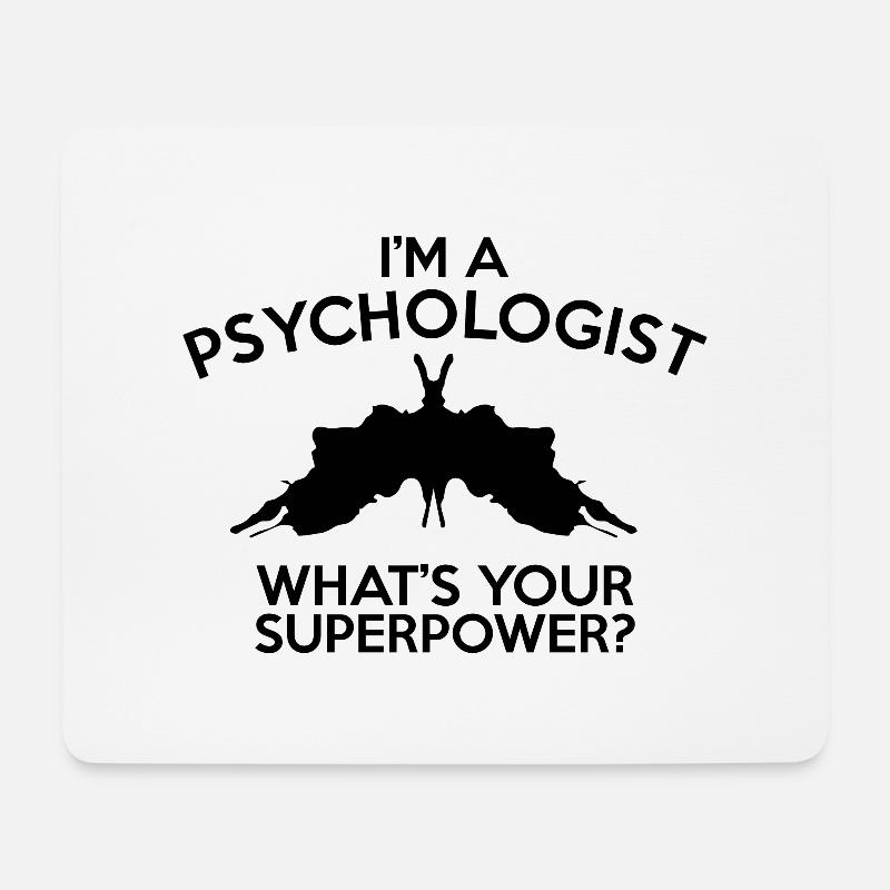 Ich bin ein Psychologe, was deine Supermacht ist - Mousepad (Querformat) - Weiß