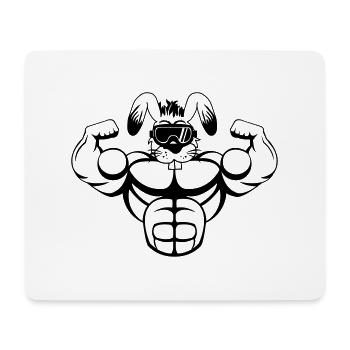 strong_bunny_001 - Mouse Pad (horizontal) - white - Front