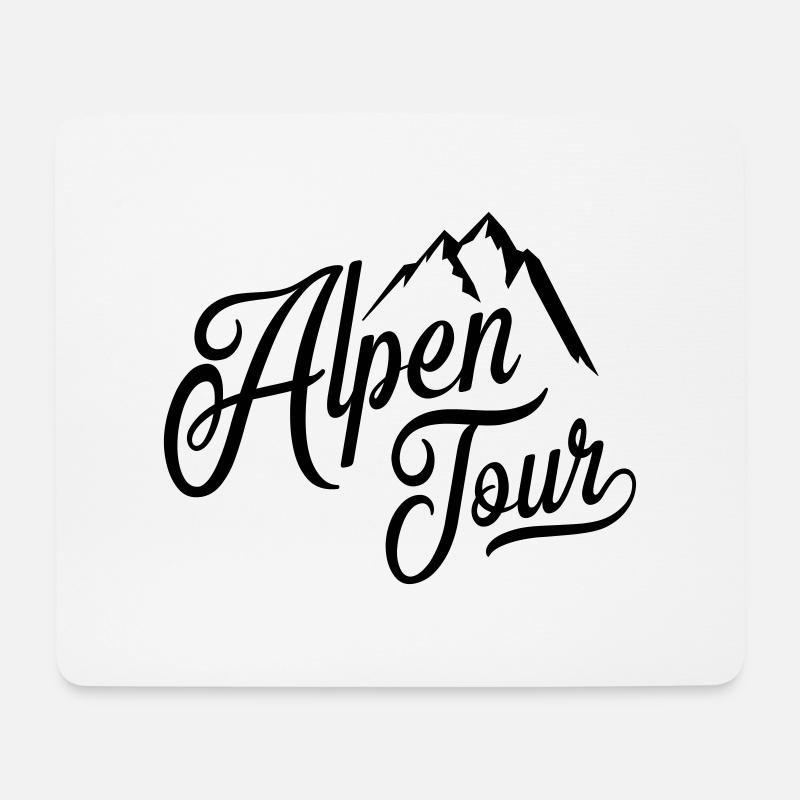 alpen tour - Mousepad (Querformat) - Weiß